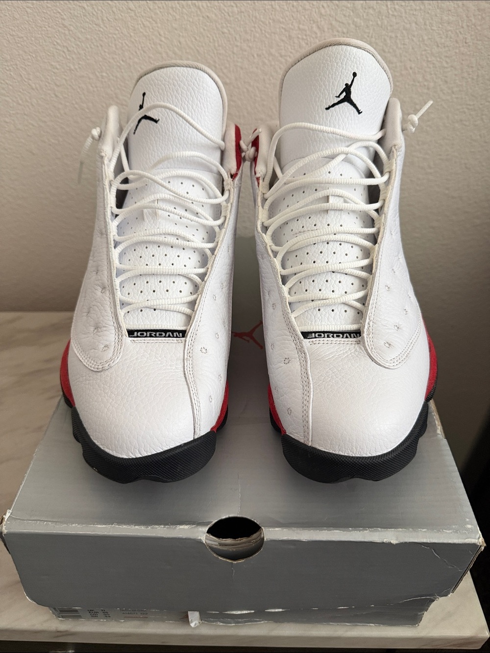 Jordan Men’s White Black Red Athletic Shoes